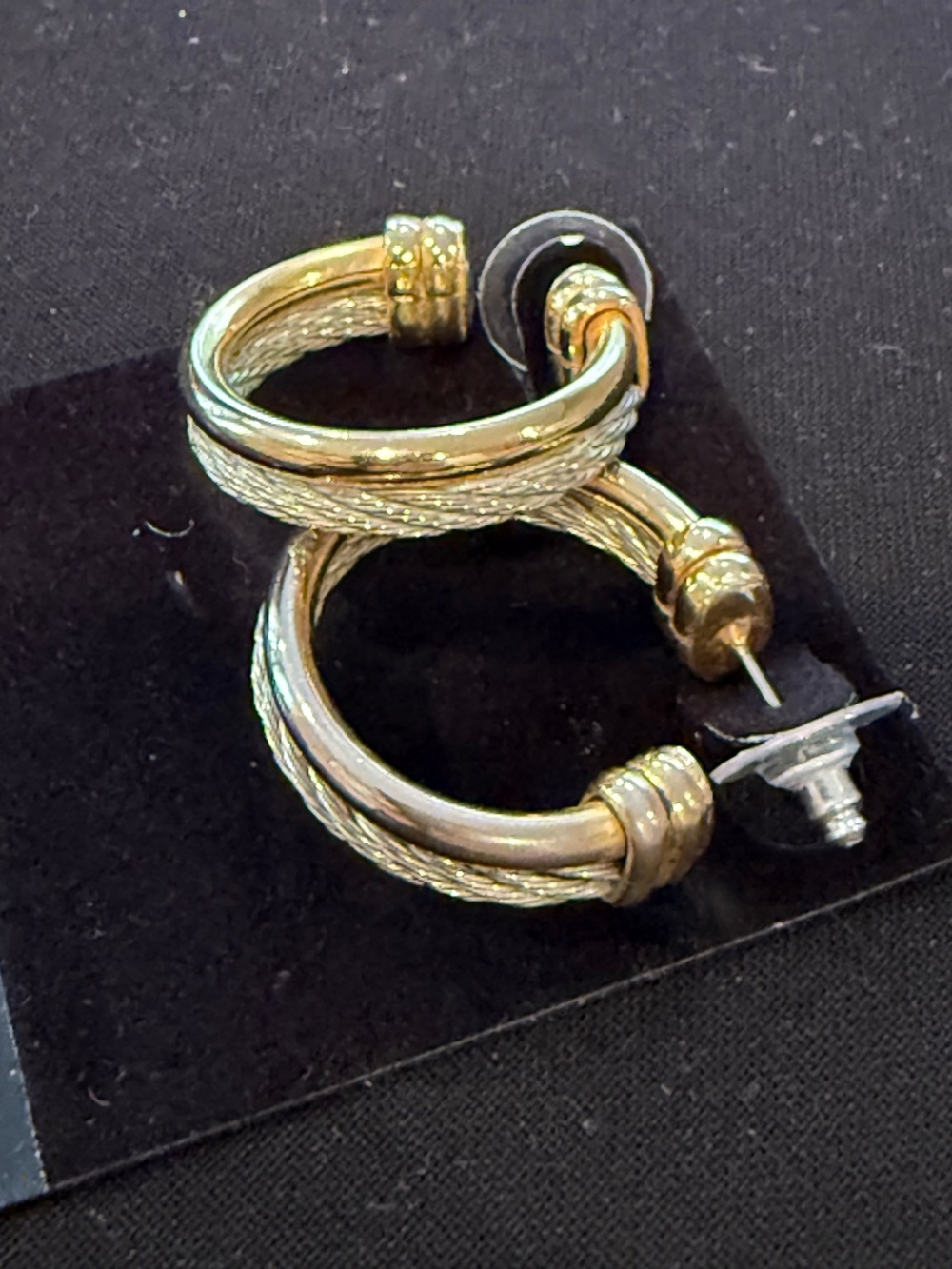Two tone earrings
